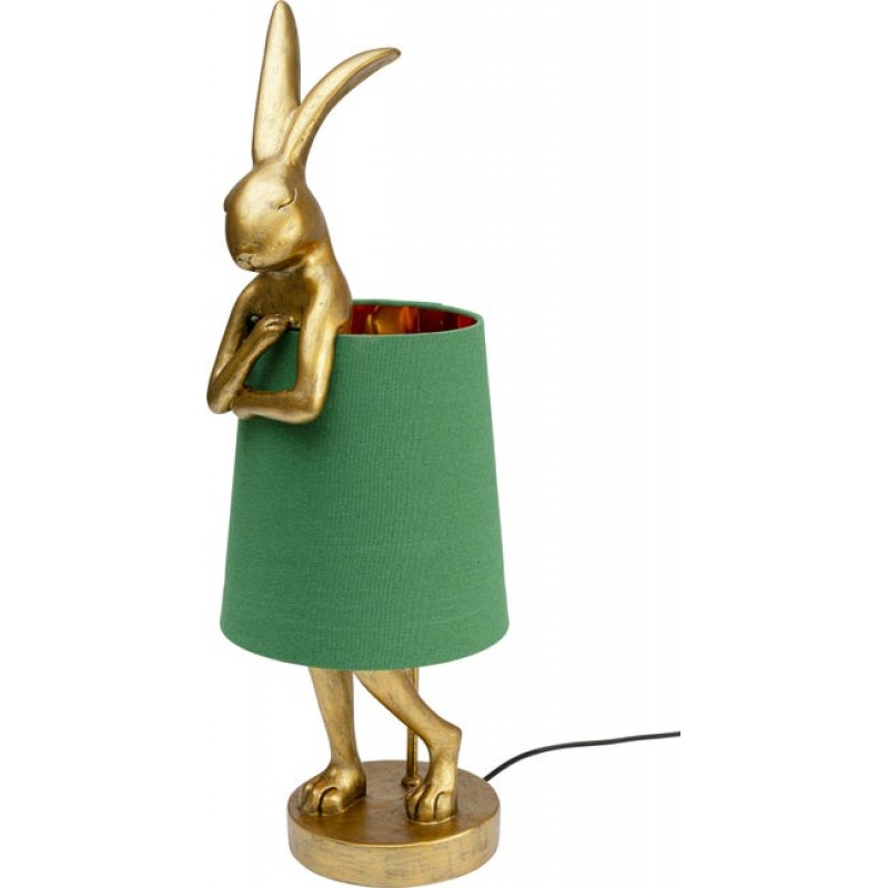 Table Lamp Animal Rabbit Gold/Green 68cm